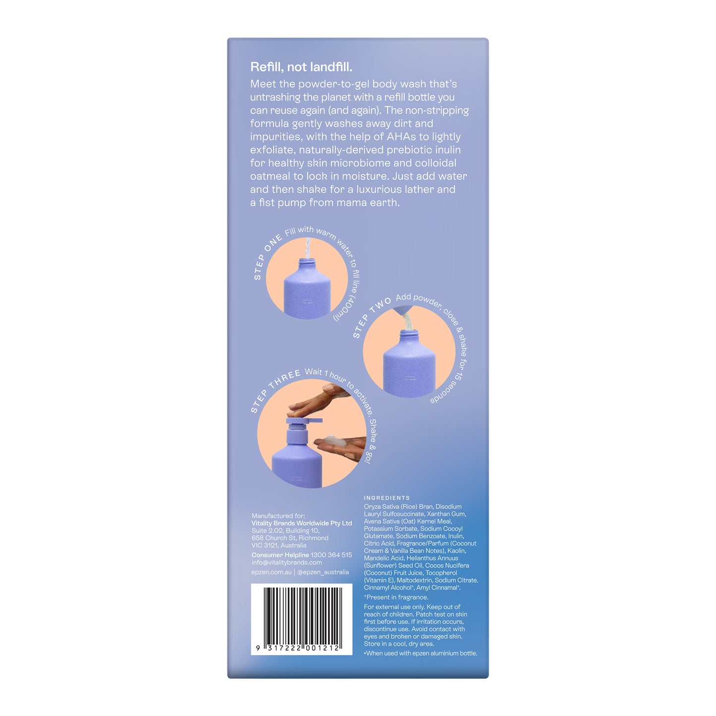 Body Wash Starter Pack - Coconut Cream and Vanilla Bean