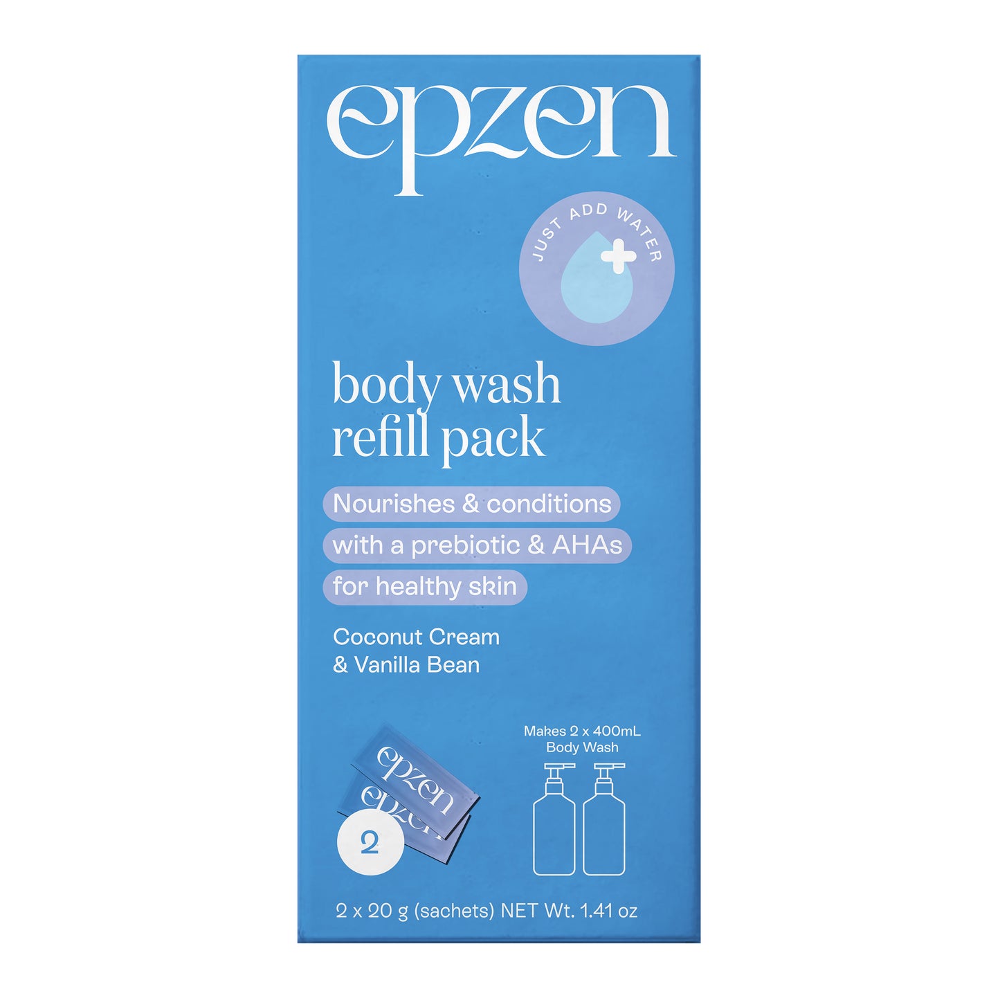 Body Wash Refill Sachets - Coconut Cream and Vanilla Bean